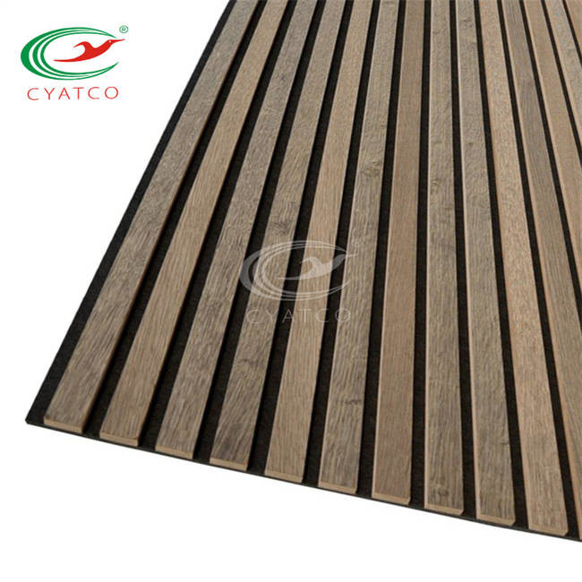 Walnut MDF Wood Slat Wall Panel Multipurpose Practical For Office