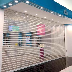 China Fashion Shopfront Transparent Roller Shutter Door / Clear Roller Door For Display wholesale