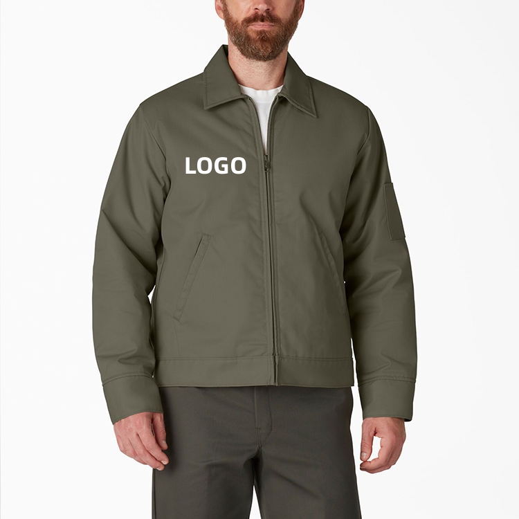 Hot Sell Men's Custom 12 Oz Heavy Duty Canvas Worker Lined vintage Casual Jackets Men Work Jacket With Logo