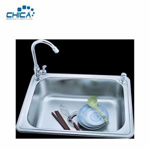 China SUS304 Stainless Steel Kitchen Sink Single Bowl Kitchen Sink Press Kitchen Sink With Faucet wholesale