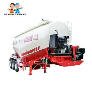 China Cylindrical 4 Axle Flour 40ft 45m3 Dry Bulk Tanker Trailer wholesale