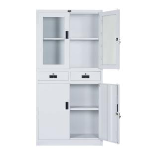 China RAL Color 0.6mm Cold Rolled Steel Glass Door Filing Cabinet wholesale