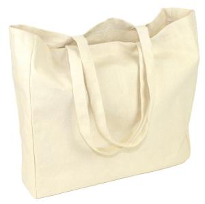 China Natural Canvas Tote Bags Large Capacity For Shopping / Promotion / Packing wholesale