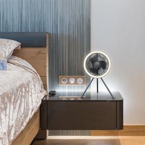 China HEBRONFAN 5000mah Rechargeable Tent Fan With Led Light Digital Control wholesale