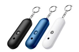 China Plug Pin 130dB Safesound Personal Alarm Keychain CR2032 Battery wholesale
