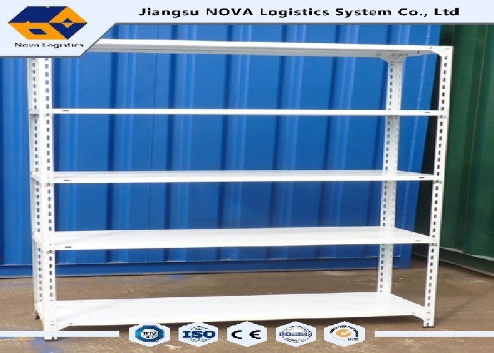 Adjustable Steel Rivet Boltless Shelving For Artificial Access Lighter Goods
