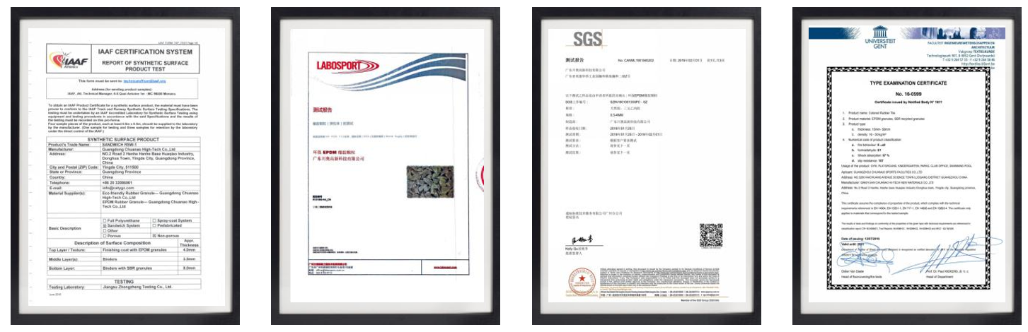 IAAF Sandwich System Synthetic Athletic Track EPDM Rubber Running Track Surface Material EPDM SBR Tyre Granules