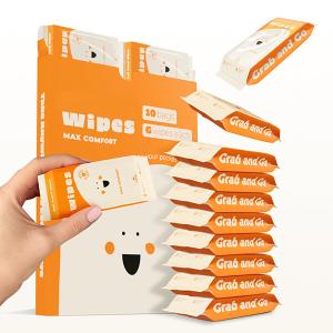 China 99% Water Biodegradable Wet Wipes Portable Mini Baby Wipes For Travel 60pcs 15*20cm wholesale