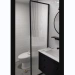 8mm Tempered Glass Shower Screen Restroom Cubicles Divisions