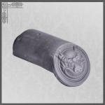 Asian Style Japanese Roof Tiles Traditional Matte Grey Eaves