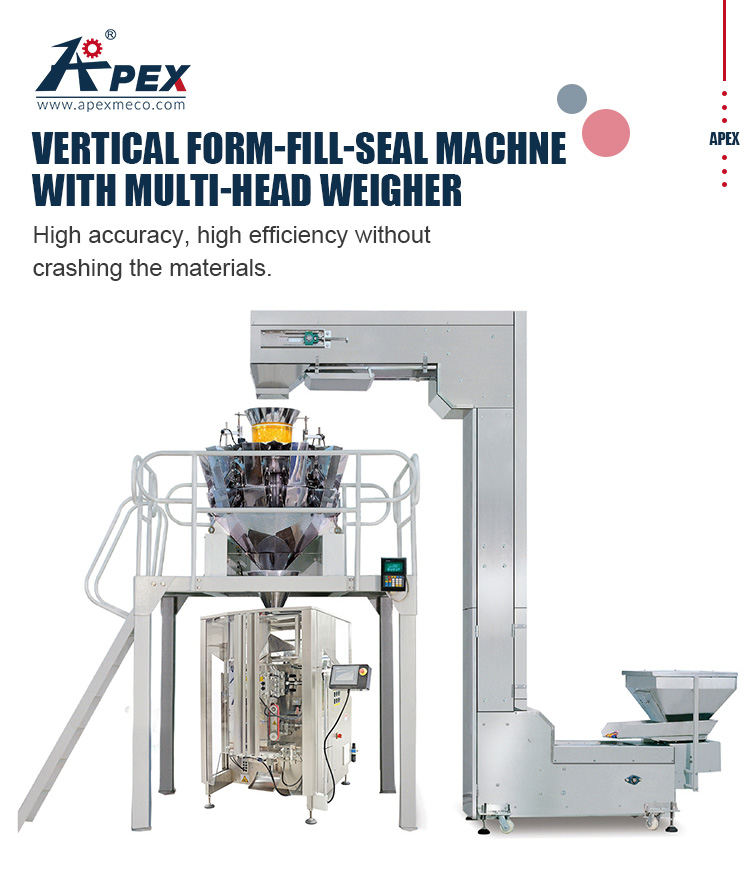 High Accuracy Vertical Form-Fill Auto Bags Pouch Seal Machine For Food Packing