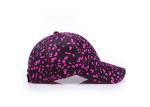 Women / Men Purple Cotton Baseball Cap 6 Panel Logo Flat Embroidery 100% Cotton