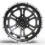 6x139.7 4x4 Rim 18x8.5 Gun Metal Machined Edge For Tank 300