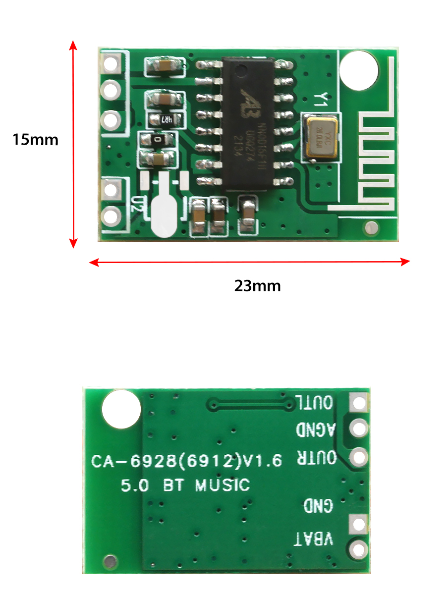 CA-6928 Dual Digital Audio Amplifier Module Board 5V BT 5.1 Sound Bluetooth Audio Module