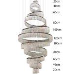 Modern Staircase Chandeliers For Living Room Lobby Club Luxury Ring Lights(WH-NC