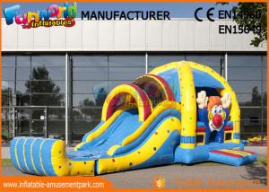 China Children Game Clown Inflatable Bouncer Slide For Backyard / Zoo / Water Park wholesale