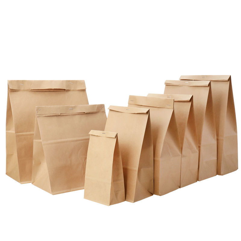 Food Grade Customized Printed Greaseproof Sandwich Hot Dog Packaging Brown or White Takeaway Kraft Paper Bag