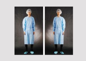 China Breathable Medical Isolation Gowns , Disposable Theatre Gowns SMS Material wholesale