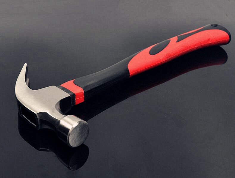 Durable quality Claw Hammer(XL-0005) with polishing surface and double colors rubber handle