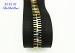 Close End Large Gold Zipper 9607110000 , Antique Brass Extra Wide Zippers