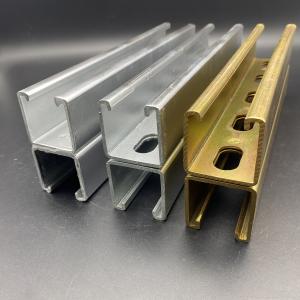China Yellow Zinc Plated 41x62 Unistrut Channel Slotted Double Strut Channel wholesale