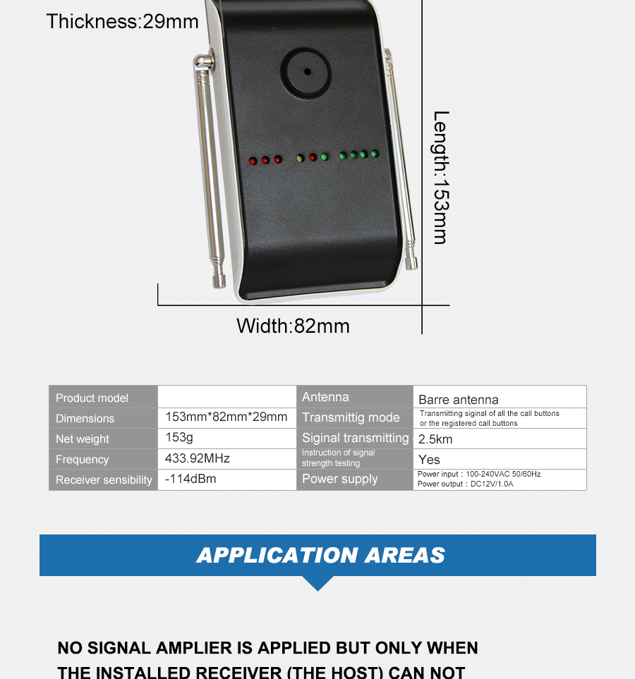 mini 433.92 MHz Wireless Signal ampler