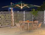 Sun Outdoor Aluminum Beach Umbrella LED Light Parasol 2.7M