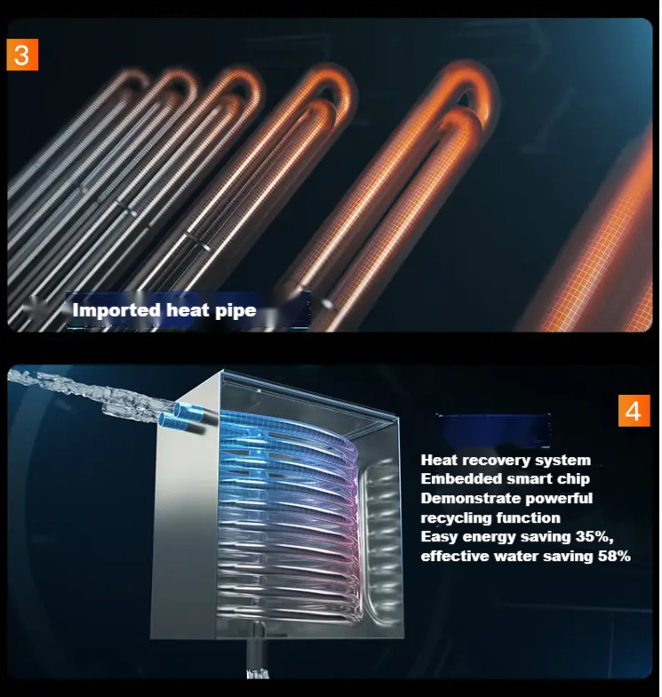 Household Commercial Kitchen Dishwasher Fully Integrated Durable Dishwasher