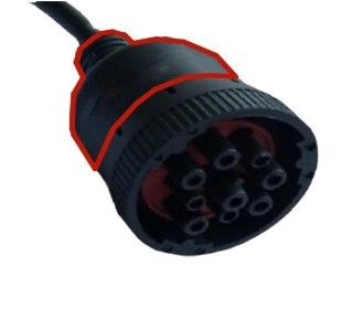Green Deutsch 9-Pin J1939 Male to OBD2 OBD-II Female and J1939 Female CAN Bus Y Cable