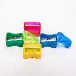 Yellow Red Blue 65Mn Handheld Pencil Sharpener Children