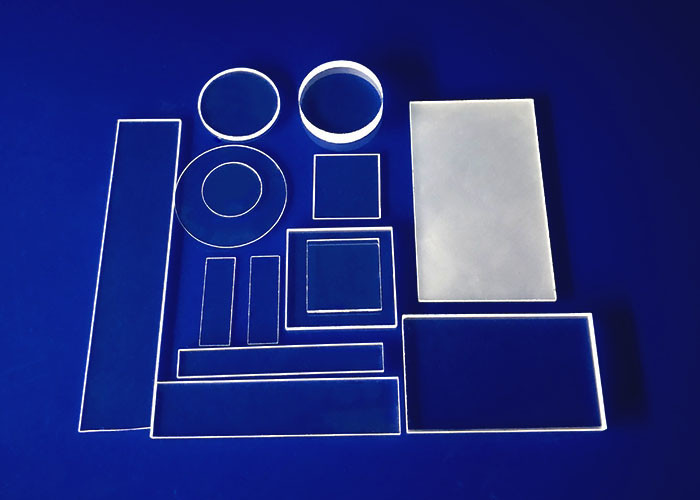 80% - 95% UV Transmission Fused Quartz Plate Square Round Shape