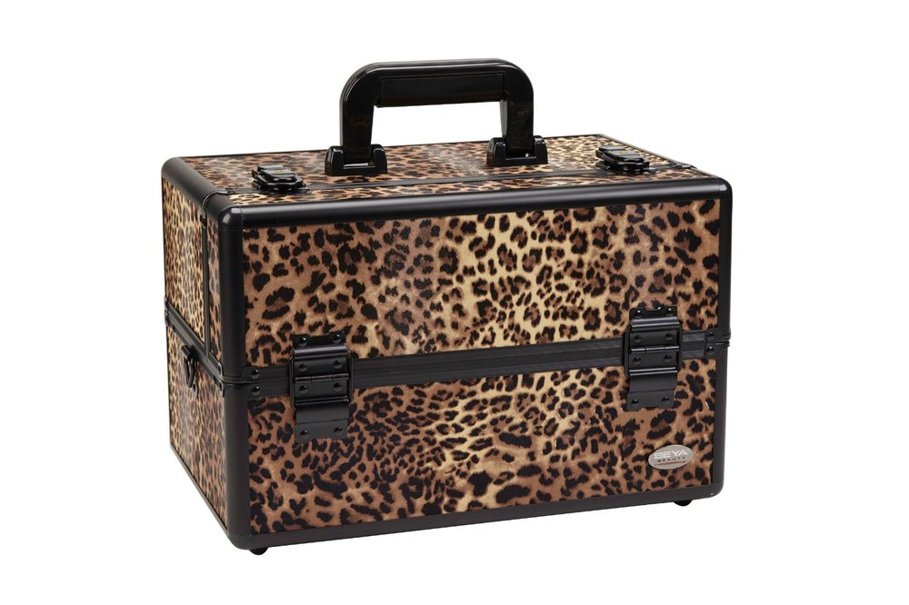 Fine Finished Aluminum Makeup Train Case Personalised Logo Printed With 3 Trays