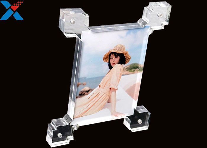 Creative Shape Acrylic Table Frame , Acrylic Clear Magnetic Photo Frames