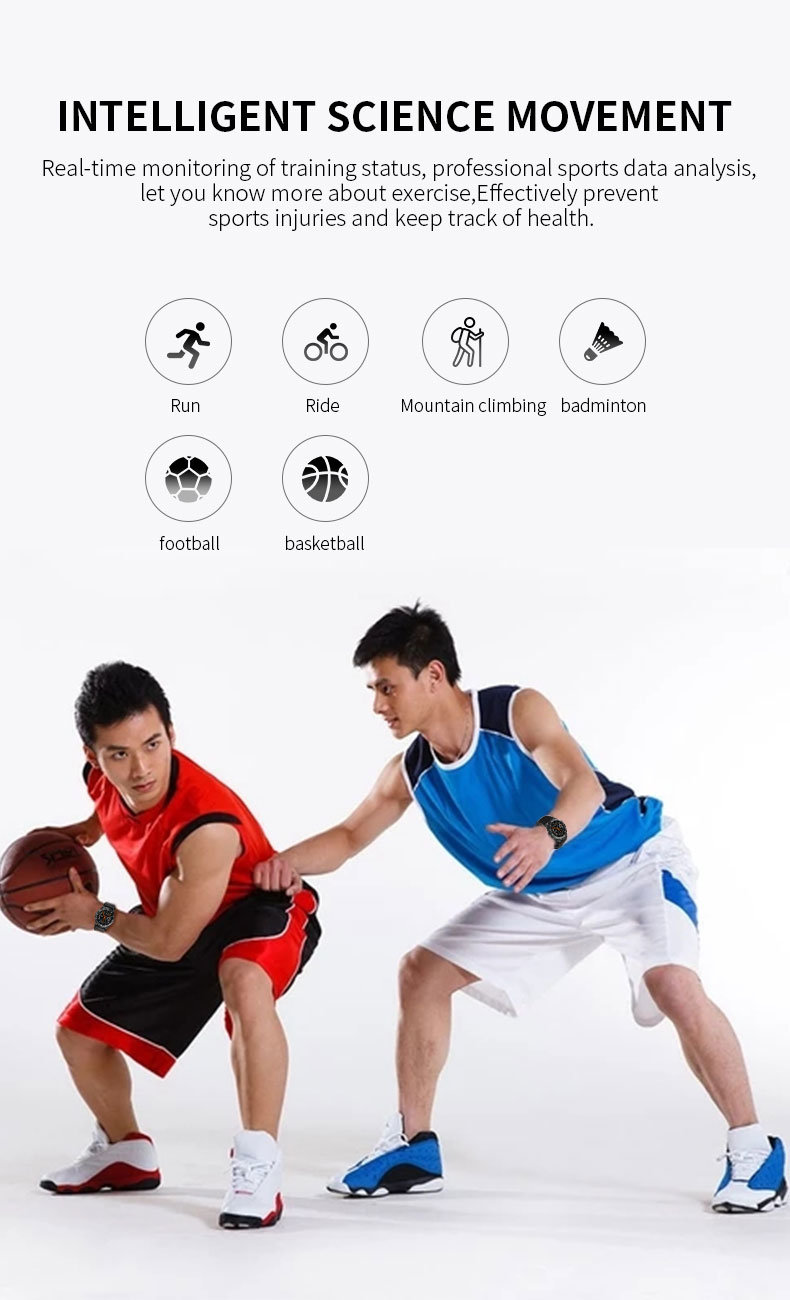 Mechanical Button Gt107 Android Sport Waterproof Watch Silicone Digital Smartwatch NFC