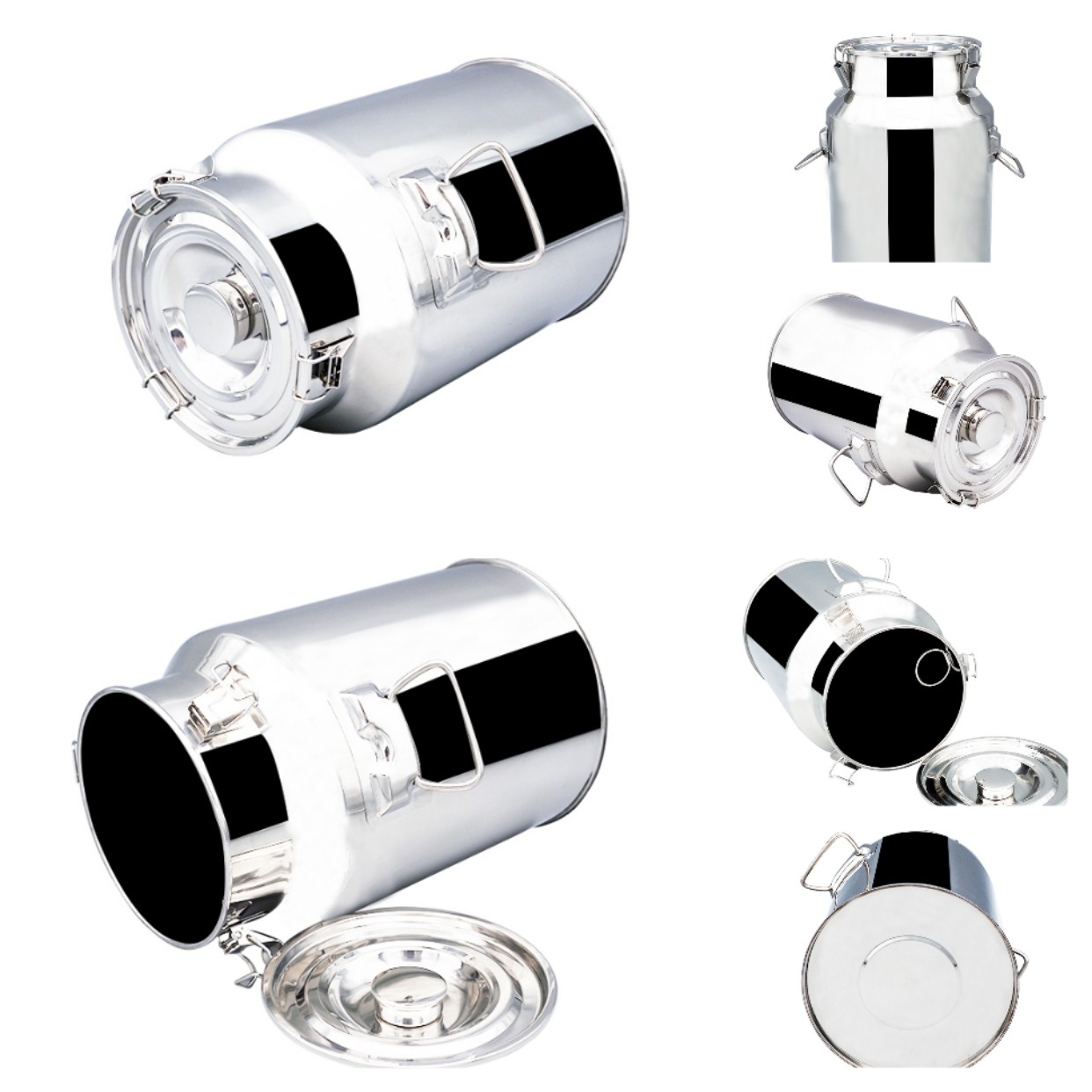 20L Oil Beverage Honey Vertical Open Cover Stainless Steel Storage Tank/Barrel/Pail Milk Can