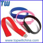 Colorful Easy to Carry Silicon Wristband Thumb Drives 2GB 4GB for Gifts with