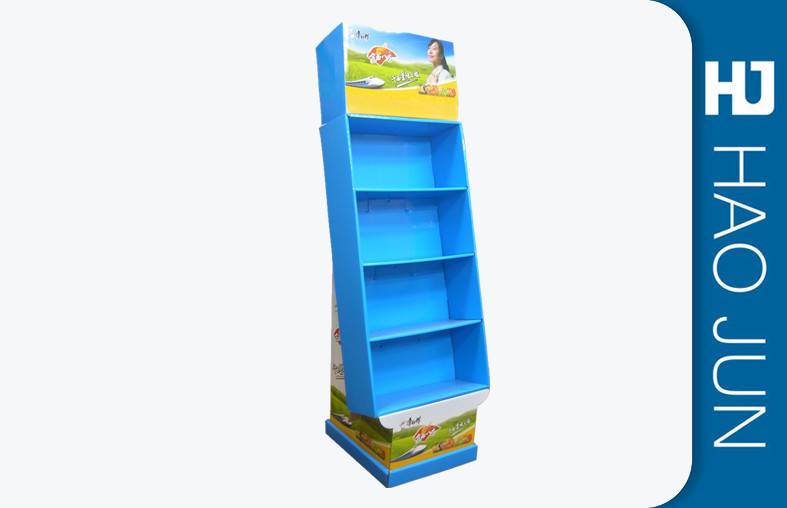 Promotional Cardboard Socks Display Stand Free Standing With Hook Ror Retail