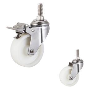 China 100x32mm Chemical Resistant Threaded Stem Swivel Caster wholesale