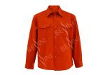 Men's 65%Polyester 35%Cotton Twill Orange Work Shirt Long Sleeve