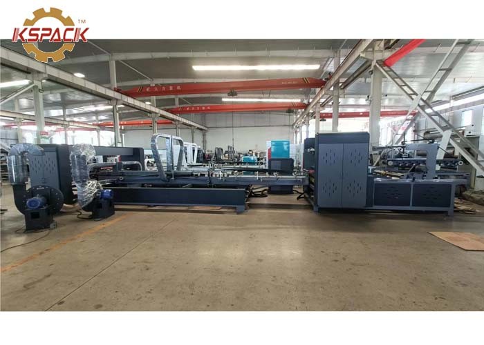 Semi Auto Blue Box Folder Gluer Machine Box Size 2800mm ~ 600mm