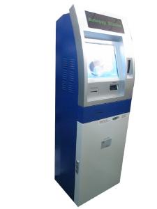China Indoor Floor Standing Banking Kiosk , Single Screen Cash Dispenser Machine wholesale