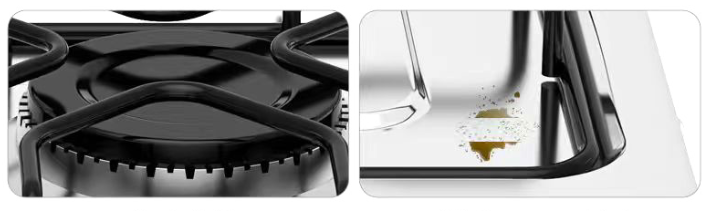 Home Stainless Steel Gas Stove 2 Burner Cook Top Eco Friendly Fire Adjustable