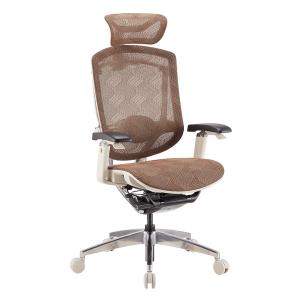 China Grey Frame Mesh Office Chair Revolving Seating Polished Aluminum wholesale