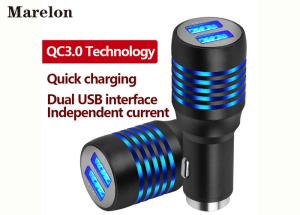 China QC3.0 Quick USB Car Charger Strong Compatibility Independent Current Outputs wholesale