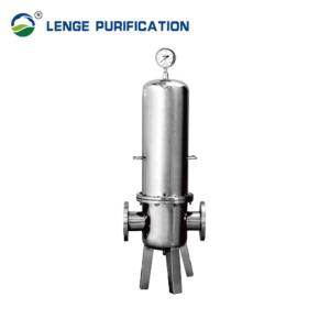 China 226 Interface Polished Bag Filter Housing Stainless Flange Connector For Gas Filtration wholesale