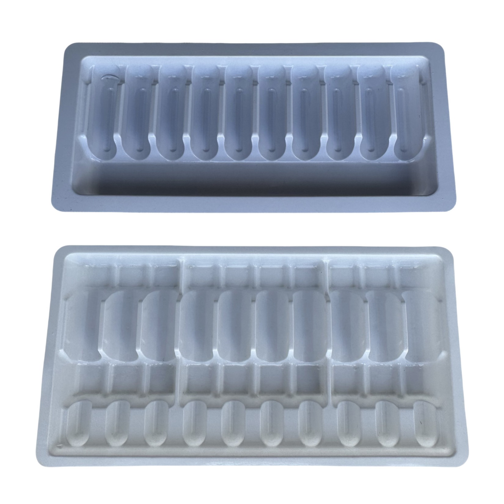 Customized Vacuum Tray Packaging 1ml 2ml 5ml 10ml PET Water Injection Ampoule Tray