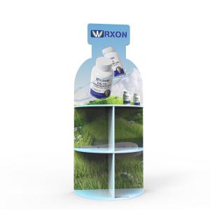 China PVC Floor To Floor Display Rack Store Display Stand For Alcohol And Health Products wholesale