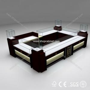 China Shopping Mall Jewelry Display Showcase Kiosk Design wholesale