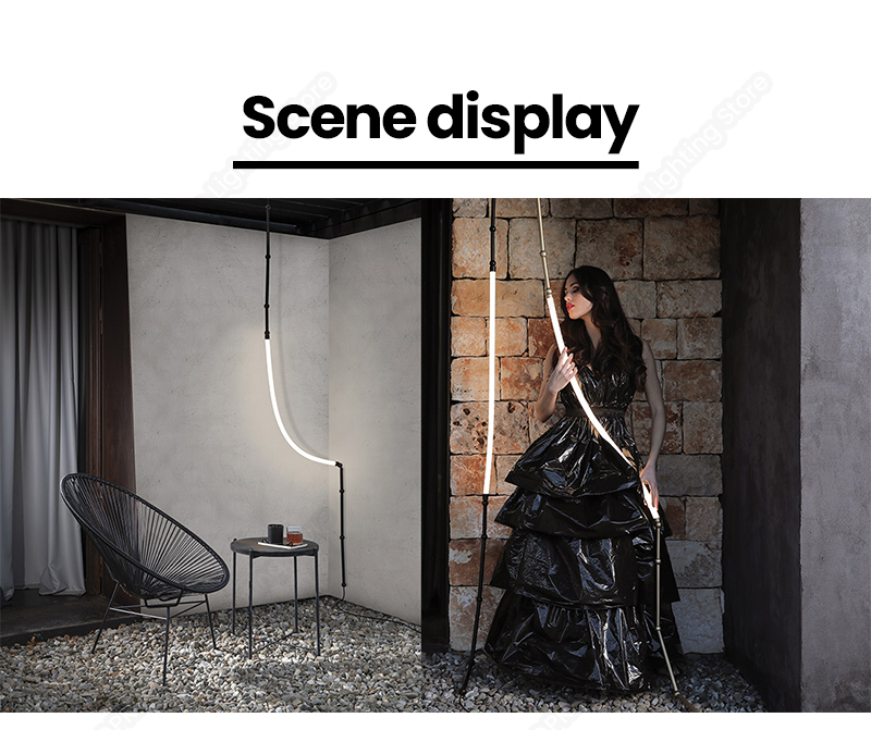 modern minimalistic line chandelier nordic designer creative lamps(wh-mi-450)