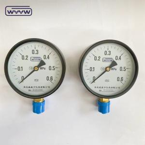 China Black steel case Water Pressure Test Gauge Natural Gas MPa Bar Psi Water Pressure Gauge wholesale